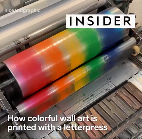 How Colorful Wall Art Is Printed With Letterpress